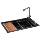 Мойка кухонная GRANADO Optimal Estella black (+ змішувач Badalona LUX inox + дозатор Redondo inox + коши (ksg0201) GRANADO ksg0201 905095