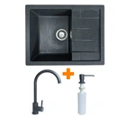 Мийка кухонна Adamant Anila графіт + змішувач та дозатор (182496900313) Adamant 182496900313 905839