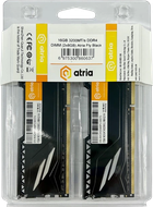 Оперативна пам'ять ATRIA 16GB (2x8GB) DDR4 3200MHz Fly Black (UAT43200CL18BK2/16)