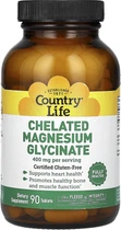 Магний хелатный глицинат Country Life Chelated Magnesium Glycinate 400 мг 90 таблеток (015794026808)