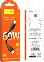Hoco X-96 Type-C to Type-C 60W (1м, чорний)