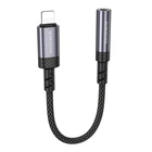 Перехідник Borofone BV24 iP to AUX 3.5mm (female) 15cm Сiрий