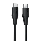 Кабель USB Type-C до USB Type-C Провід шнур юсб тайп сі на юсб тайп сі для швидкої зарядки та передачі даних 1м Black
