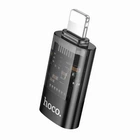 Адаптер Lightning на USB-C Hoco UA36A для iPhone чтение файлов OTG черный с подсветкой