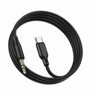 Кабель Aux USB C 1м для смартфонов и планшетов черный передача звука высокого качества