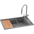Мойка кухонная GRANADO Royal Estella grafito (+ подрібнювач Algar 1000 + змішувач Ferrol inox + дозатор Redondo inox + (ksg0309)