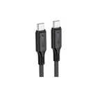Дата кабель USB-C to USB-C 1.2m 3A 60W silicone black Acefast (6974316284161)
