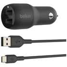 Зарядное устройство Belkin Car Charger (24W) Dual USB-A, USB-A - USB-C, 1m, black (CCE001BT1MBK) Belkin CCE001BT1MBK 925292