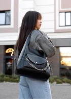 Женская сумка Sambag HOBO BLISS Черная 31 х 31 х 12 см (53453001)