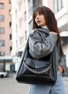 Женская сумка Sambag HOBO BLISS Черная 34 х 31 х 12 см (53453070)