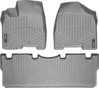 Килимки Weathertech Grey для Toyota Sienna (mkII) 2003-2010 (1 ряд - роздільний)(1-2 ряд) (WT 463151-460872)