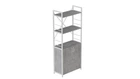 Етажерка 3/60 Ferrum-decor Серії Конект із тумбою 144x60x28 Білий ДСП Бетон (FD1034)