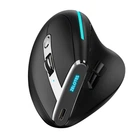 Вертикальная мышь беспроводная Zelotes F-36 с аккумулятором и RGB подсветкой 2,4G+Bluetooth Black