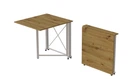 Стол-книжка трансформер Орион 1 Ferrum-decor 750x810x730 Белый металл ДСП Дуб Артизан 16 мм (ORI113)