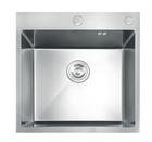Кухонная мийка Mixxus 500×500 мм, товщина 3,0/0,8 мм, DECOR Nano-Silver, із нержавіючої сталі, з дозатором та кошиком