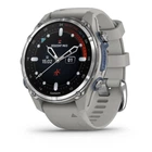 Смарт-часы Garmin Descent Mk3 43 mm Stainless Steel with Fog Gray Silicone Band (010-02753-04/03