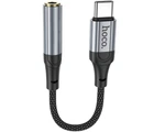 Переходник адаптер Hoco LS36 аудио конвертер Type-C to Jack 3.5 AUX (F) 0.12m - Black