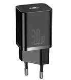 Зарядний пристрій Baseus Super Si Quick Charger 30W USB Type-C Quick Charge 3.0 чорний