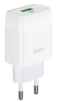 Мережевий зарядний пристрій Hoco C72Q 18W для смартфонів та планшетів з USB портом швидка зарядка QC3.0 2A біле