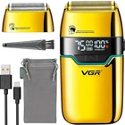 Электробритва роторная с дисплеем 7500 об/мин 3 головки USB влагозащищенный корпус модель V-350 цвет желтый
