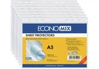 Файли Economix, А5, 100 шт., 30 мкм., Фактура глянець, (E31104)