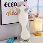 Игрушка-антистресс Кот Батон 130 см, мягкий кот для обниманий, Серый