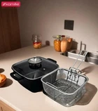 Кастрюля-фритюрница Kamille KM-4218 4 л с корзиной и крышкой
