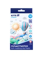 Пластилин 12 цв. 200 г KITE Creative восковой Pastel (K-086-P)
