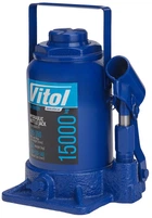 Домкрат гидравлический телескоп Vitol 1.5 т короб min 185 мм max 350 мм 6 кг (DB-15002H/JX107S)