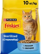 Корм Purina Friskies Sterilized с лососем и овощами