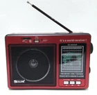 Радіо Golon RX-006UAR – FM/УКХ/СВ/КВ, MP3 з USB/SD, Радіоприймач акумулятор + мережа, ретро-дизайн Червоний