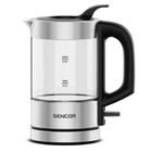 Sencor Електрочайник Sencor 0.5л, Strix, пластик, в комплекті 2 склянки + 2 ложки, скло, нерж. сталь