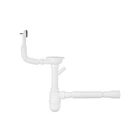 Сифон для кухонної мийки Agua KS02R-1 3 1/2''х40/50 мм з відведенням для стиральної машини