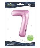 Цифра фольгована Pelican, "7" рожева 100см Рожевий Pelican (831077)