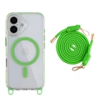 Чохол TPU+PC LanyardCase with MagSafe для iPhone 16 Fluorescent Green