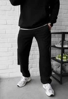 Штаны Мужские Спортивные Стаф Черные Базовые Staff Lak Black S (380319)