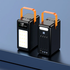 Павербанк Power Bank із ліхтарем SPO 200000 mah для подорожей із вбудованими кабелями чорний
