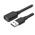 Кабель продовжувач USB 2.0 AM-AF, 3м, Nickel Plating Extension Cable Чорний, US103 UGREEN