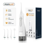 Портативный профессиональный ирригатор Mornwell D52 водонепроницаемый, на аккумуляторе для полости рта 4 насадки, 300мл, Белый