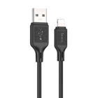 Кабель Hoco X90 Lightning Cool silicone charging data cable силиконовое оплетка 1 метр черный