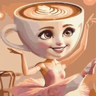 Картина за номерами Ballerina Cappuccino 40x40 Brushme (SBS037)