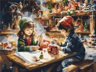 Картина за номерами Помічники Санти 30x40 Brushme (RBS1018)