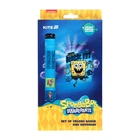 Набір із 2х аксесуарів бейдж-нашивка та підвіска декоративні Kite Sponge Bob "Губка Боб" блакитні (SB25-3010)