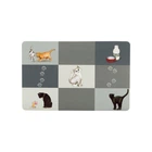 Коврик под миску Trixie для котов Patchwork серый пластик 44х28 см