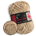 Плюшевая пряжа для вязания Премиум Бэби Лав Premium Yarn Baby Love 50 г, Бежевый No317