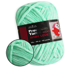 Плюшева пряжа для вʼязання Преміум Бебі Лав Premium Yarn Baby Love 50 г, М'ятний No345