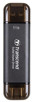 SSD накопичувач Transcend ESD310C 1TB, USB Type C/A сірий (6900651)