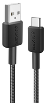 Кабель Anker 322 USB-A to USB-C-1.8m Nylon чорний (6962730)