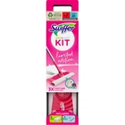 Швабра зі змінними серветками Swiffer kit Pink набір для прибирання (швабра, 3 вологі серветки та 8 сухих)