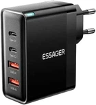Зарядное устройство 4 in 1 Essager ES-CD37 GAN 100 Вт, USB-C, защита USB-A, для iPhone 17, 16, 15, ноутбуков и Mac Black